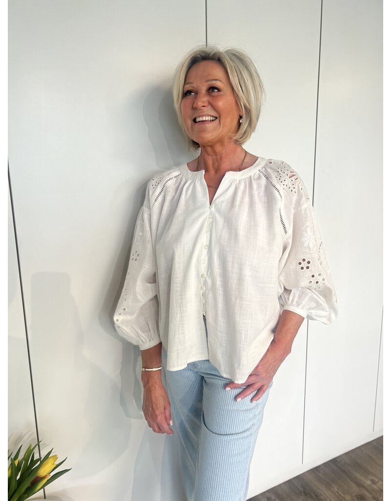 Sophia Linnen Blouse - Wit