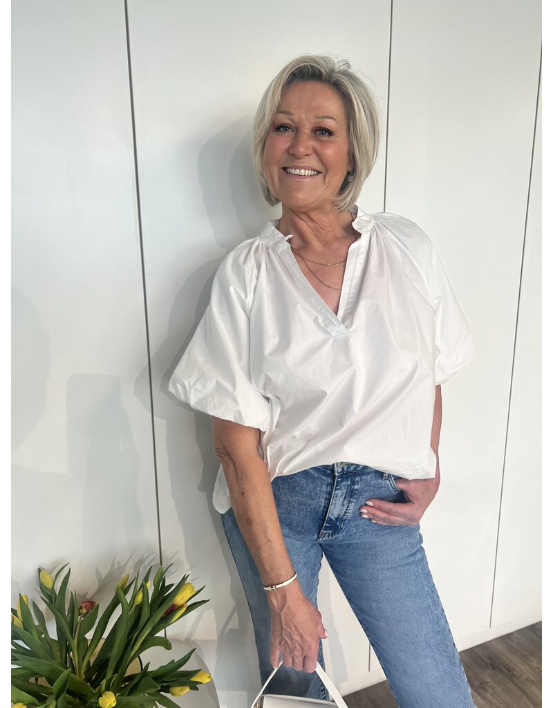 Puff Sleeve Blouse - Wit