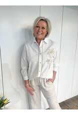 Palmtree Linnen Blouse - Wit