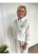 Palmtree Linnen Blouse - Wit