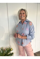 Tess Blouse Patchwork - Blauw