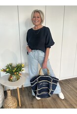 Oliva Linnen Top - Navy