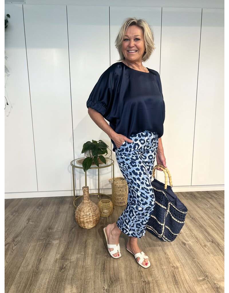 Elsie Classy Leo Pants - Blauw