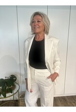 Hazel Stripe Blazer - Wit