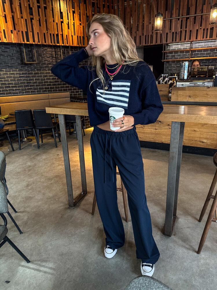 aLORS pantalon Sam navy size2 アロ パリ パンツ