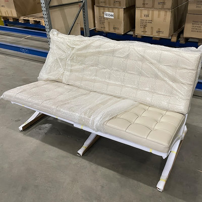 Barcelona chair Premium 2 seat greige Barcelona chair Premium 2 seat greige