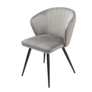 Orville furniture Orville velvet dining chair Cooper Grey Orville furniture Orville velvet dining chair Cooper Grey