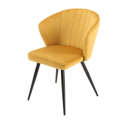Orville furniture Orville velvet dining chair Cooper Yellow Orville velvet dining chair Cooper Yellow