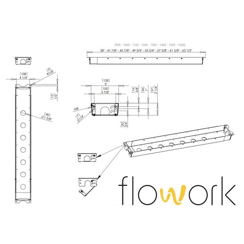 Flowork Kabelgoot Rise-Up!-zwart