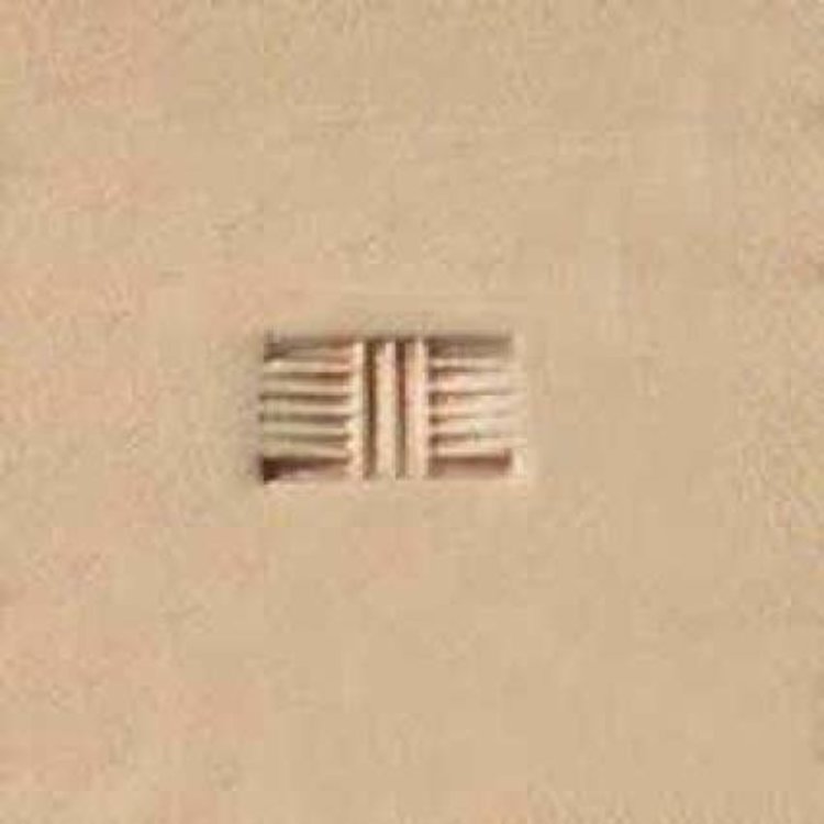 Basket weave stempel groot
