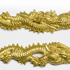 Menuki Ryu Goud klein - Per paar