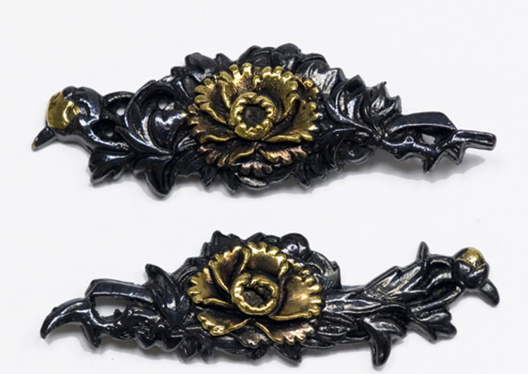 Menuki Botan (Pioen) - Per paar