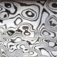 Raindrop (Carbon) Damaststaal