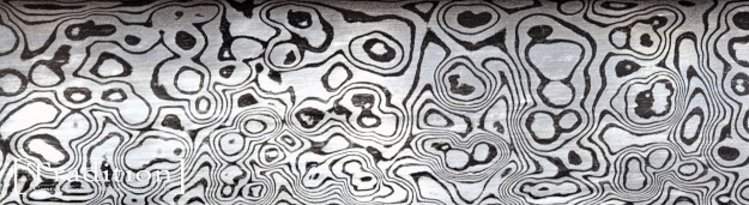 Raindrop (Carbon) Damaststaal