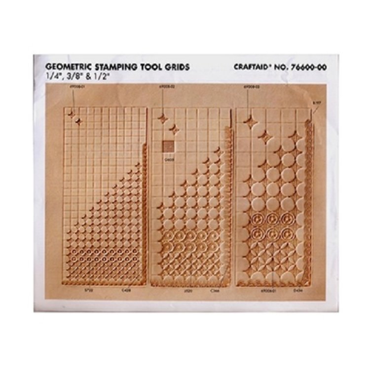 Template leer stempelen (Craftaid) Stempelraster voor basketweave