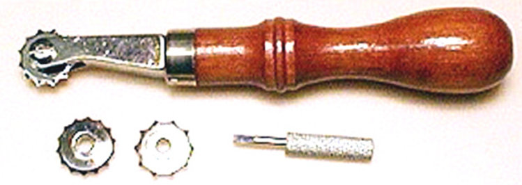 Radeerwiel met 3 maten