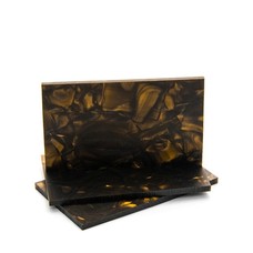 Cellulose acetaat 100x60x4.5 koper/zwart