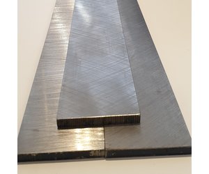 Messenstaal gereedschapsstaal Damast 1.2842 (90MnCr) / lemmetstaal 1000 x 41 x 3 mm
