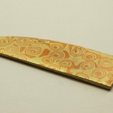 Mokume Gane Koper/messing #88 102*31*3 mm