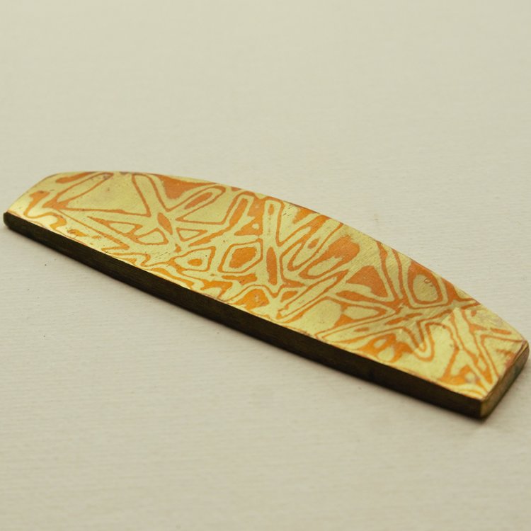 Mokume Gane Koper/messing #30 102*25*4 mm
