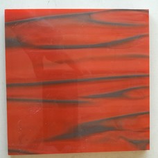 Heftmateriaal Acryl zwart/rood150x150x6 mm