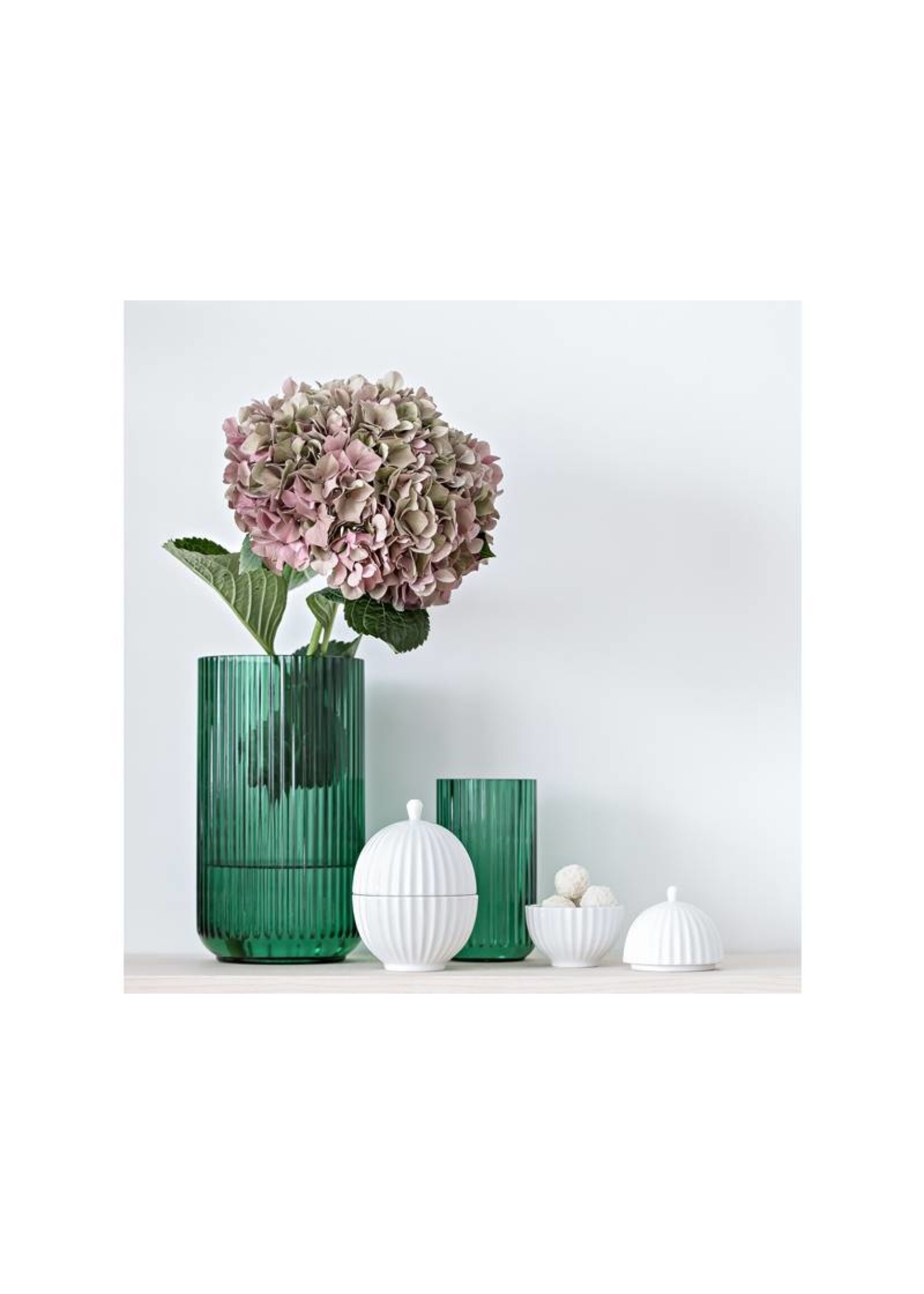 Lyngby Porcelaen Vase Green 20 cm