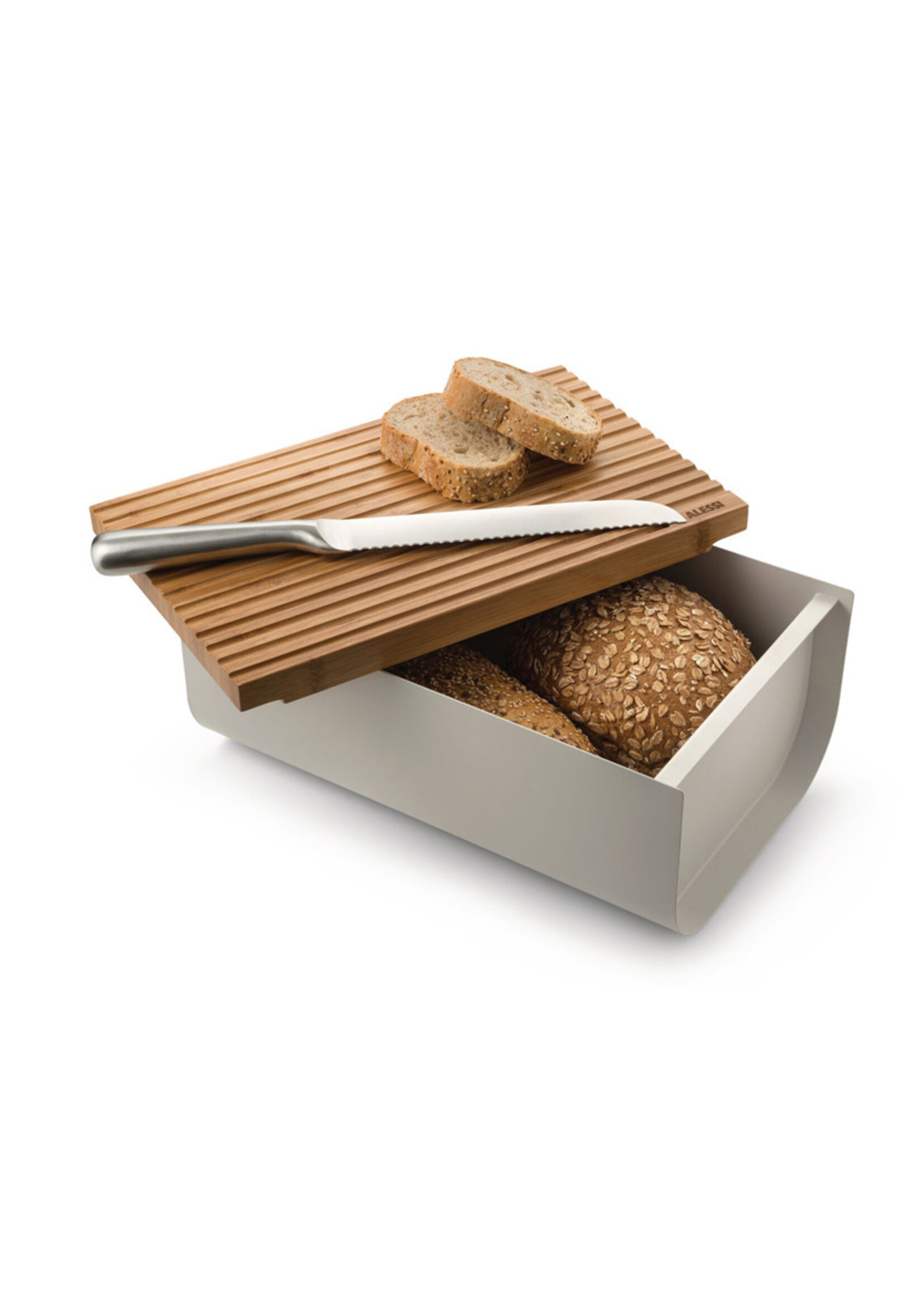 Alessi Mattina - Bread Box - Warm Grey