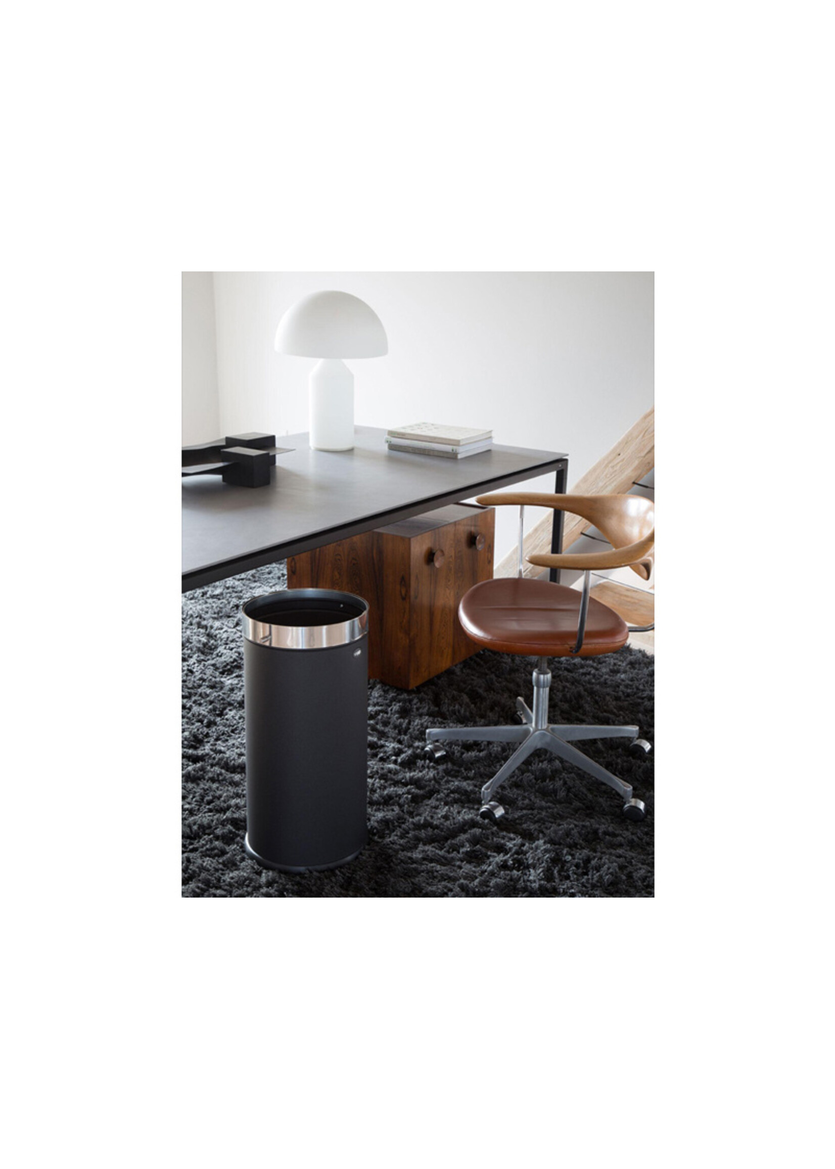 Vipp 52 - Black Office Bin - 35 l