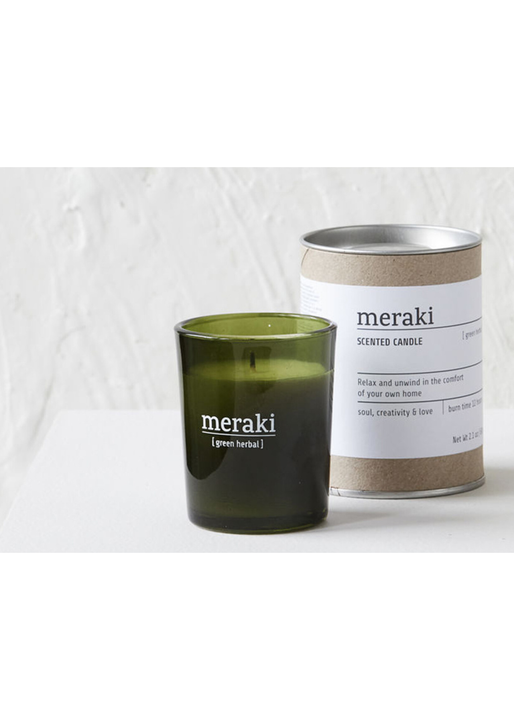 Meraki Scented Candle - Green Herbal