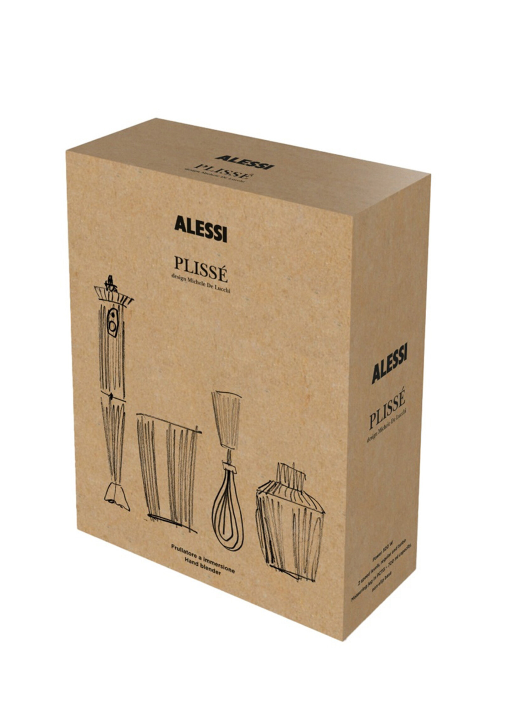 Alessi Plissé - Hand Blender + Accessories - White