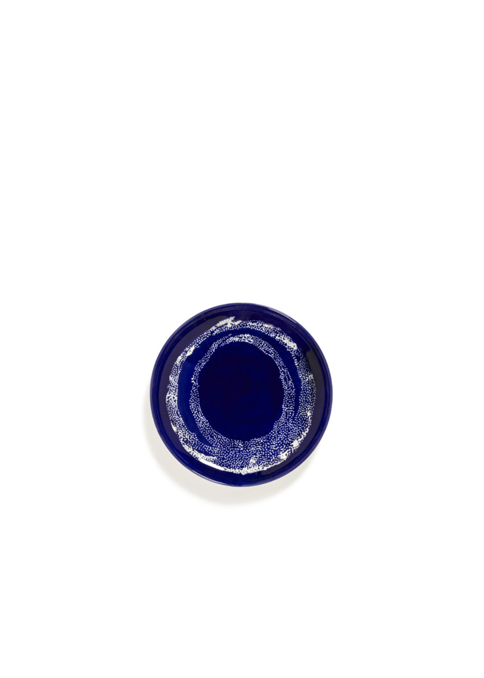 Serax Feast - Laag Bord - Lapis Lazuli Swirl Dots Wit - D19