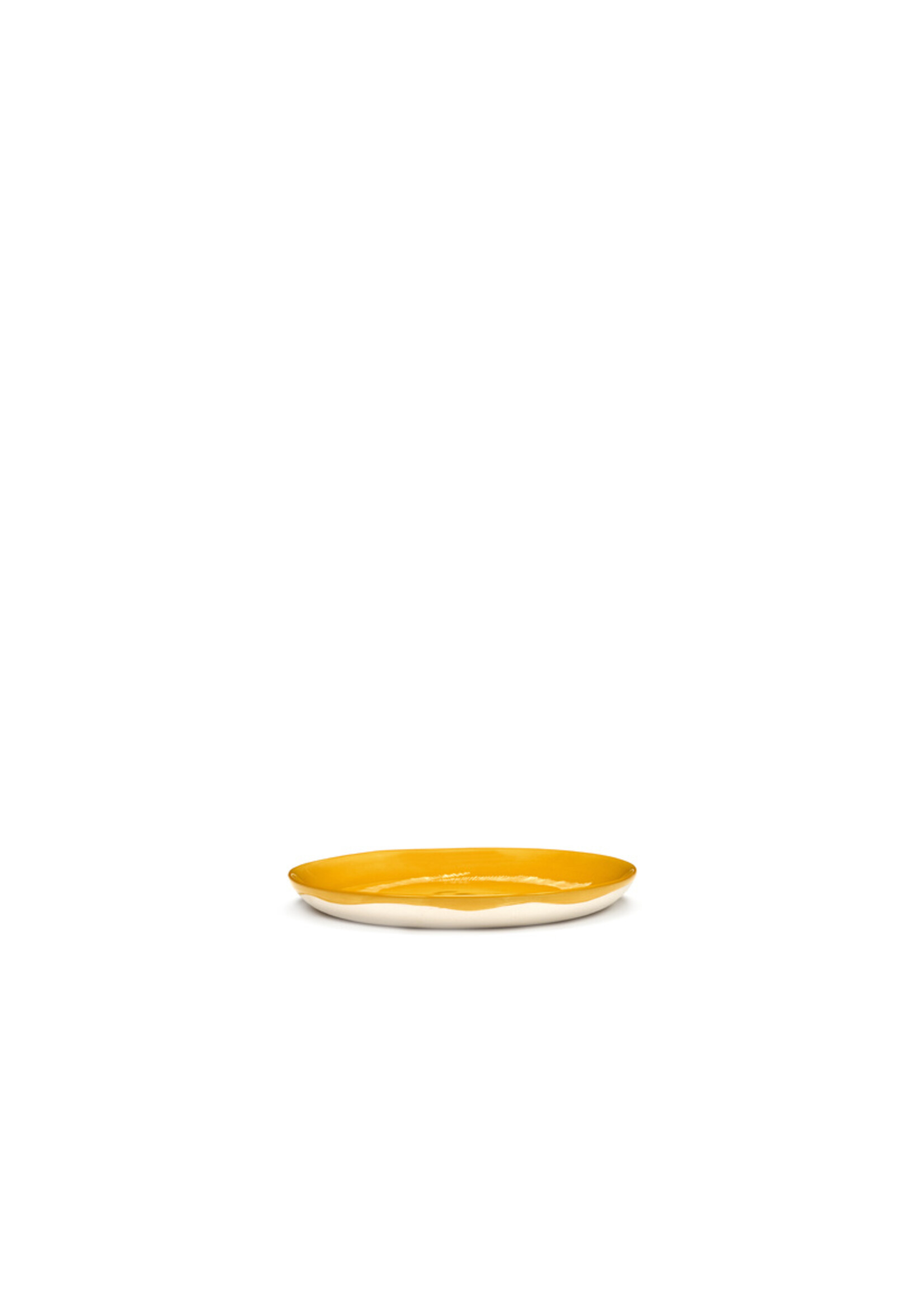 Serax Feast - Laag Bord - Sunny Yellow Swirl Stripes Wit - D19