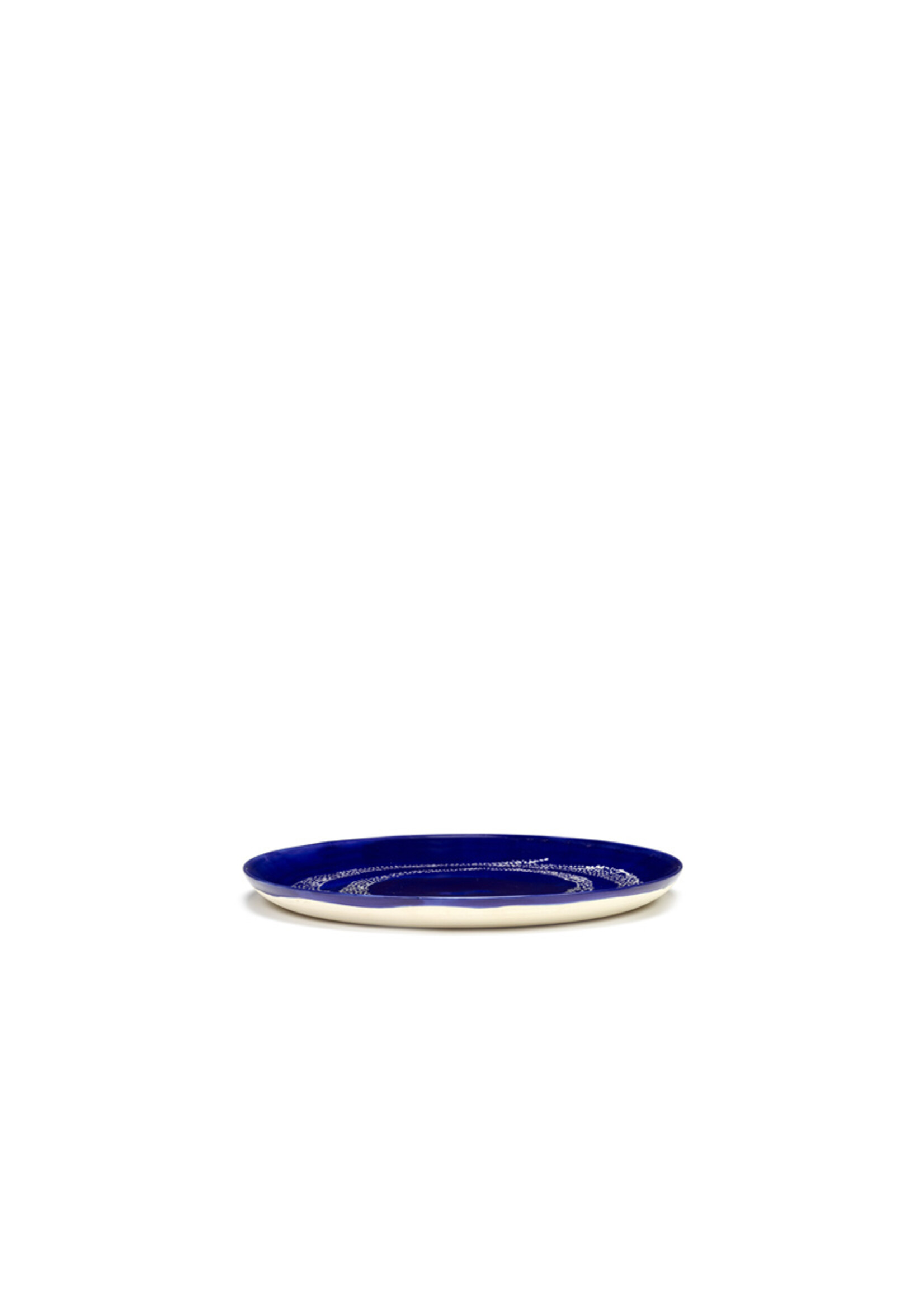 Serax Feast - Laag Bord - Lapis Lazuli Swirl Dots Wit - D26