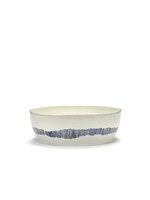 Serax Feast - Salade Kom - Wit Swirl Stripes Blauw - D28