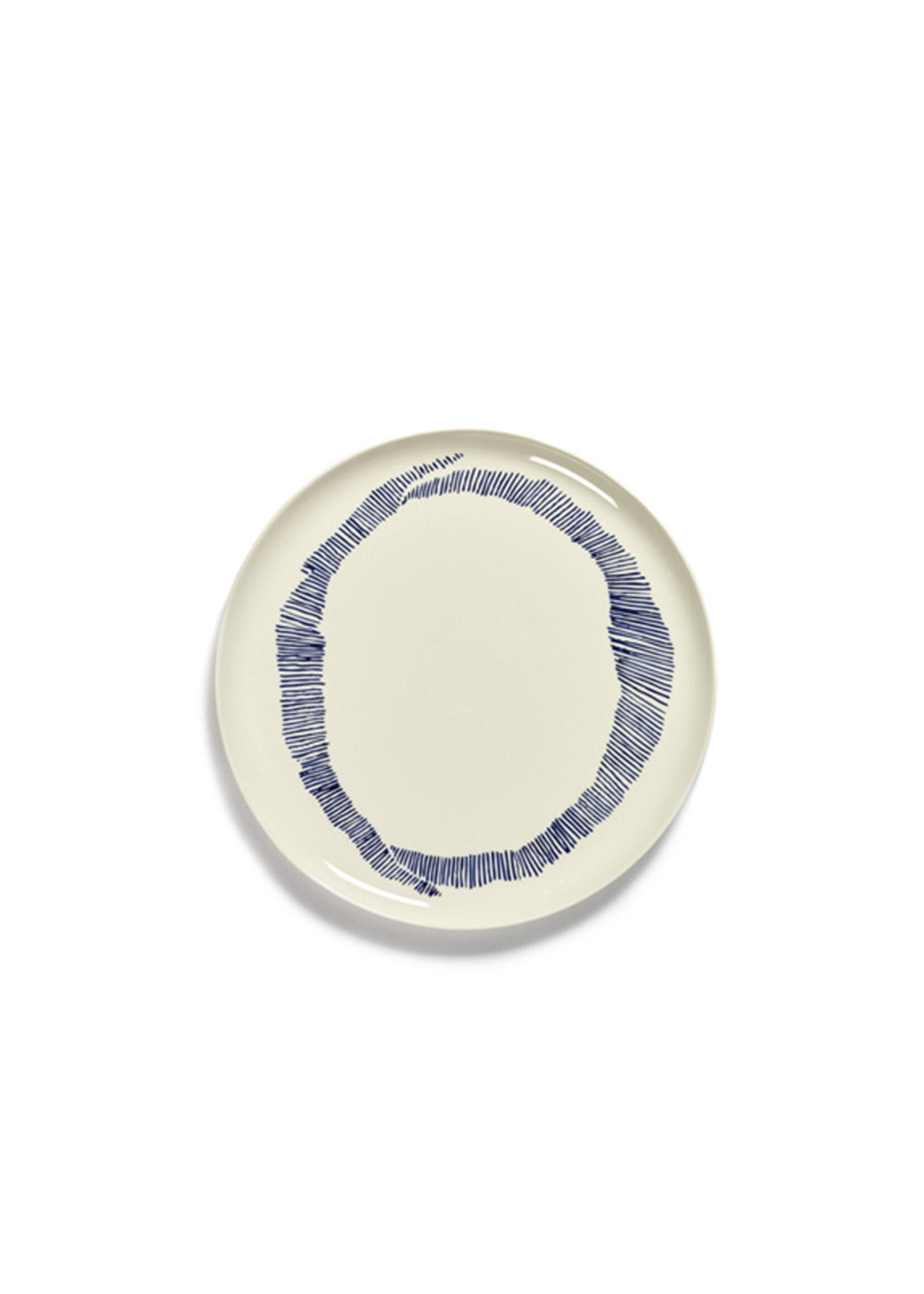 Serax Feast - Serveerbord - Wit Swirl-Stripes Blauw - D35