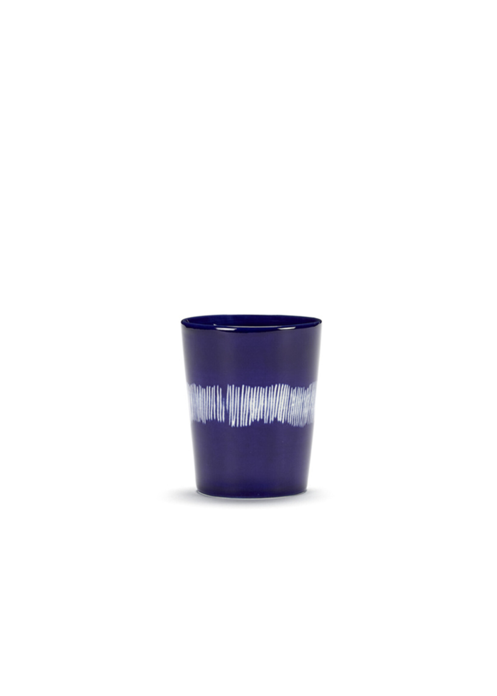 Serax Feast - Theekop - Lapis Lazuli Swirl Stripes Wit - 33 cl