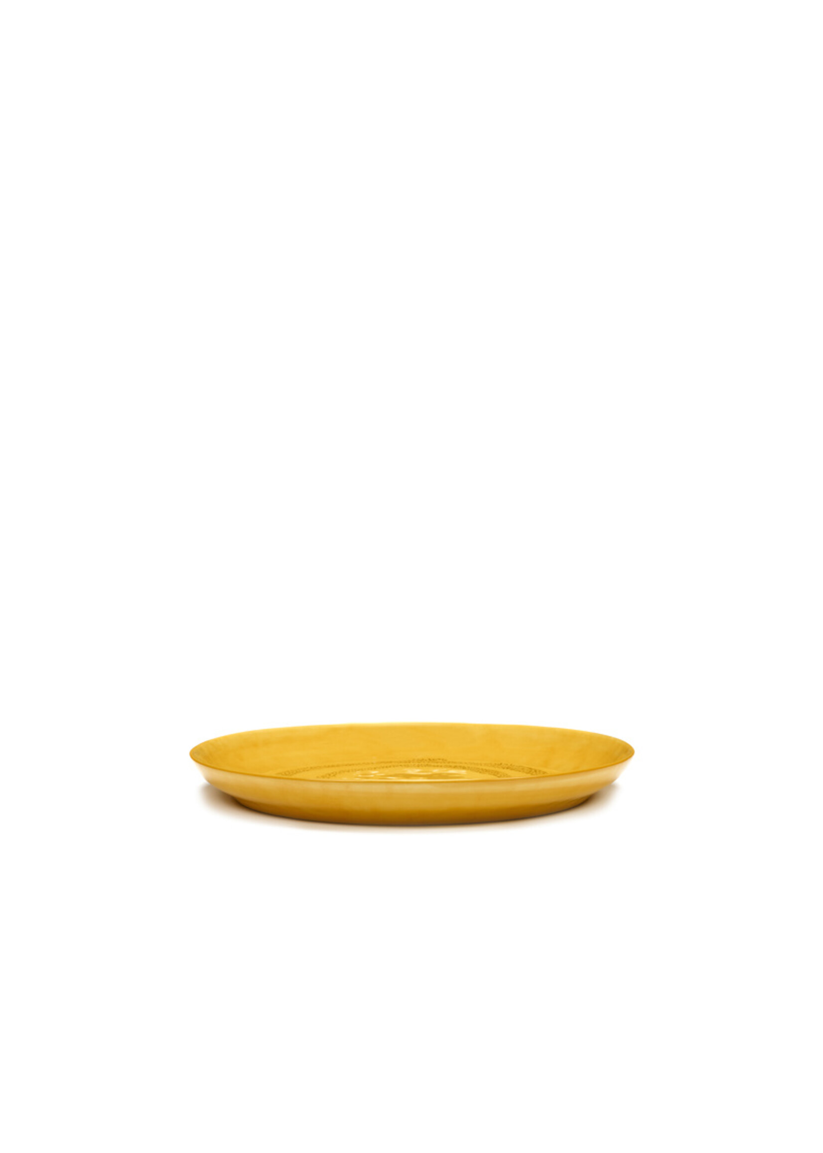 Serax Feast - Serveerschaal - Sunny Yellow Swirl Dots Zwart - D34