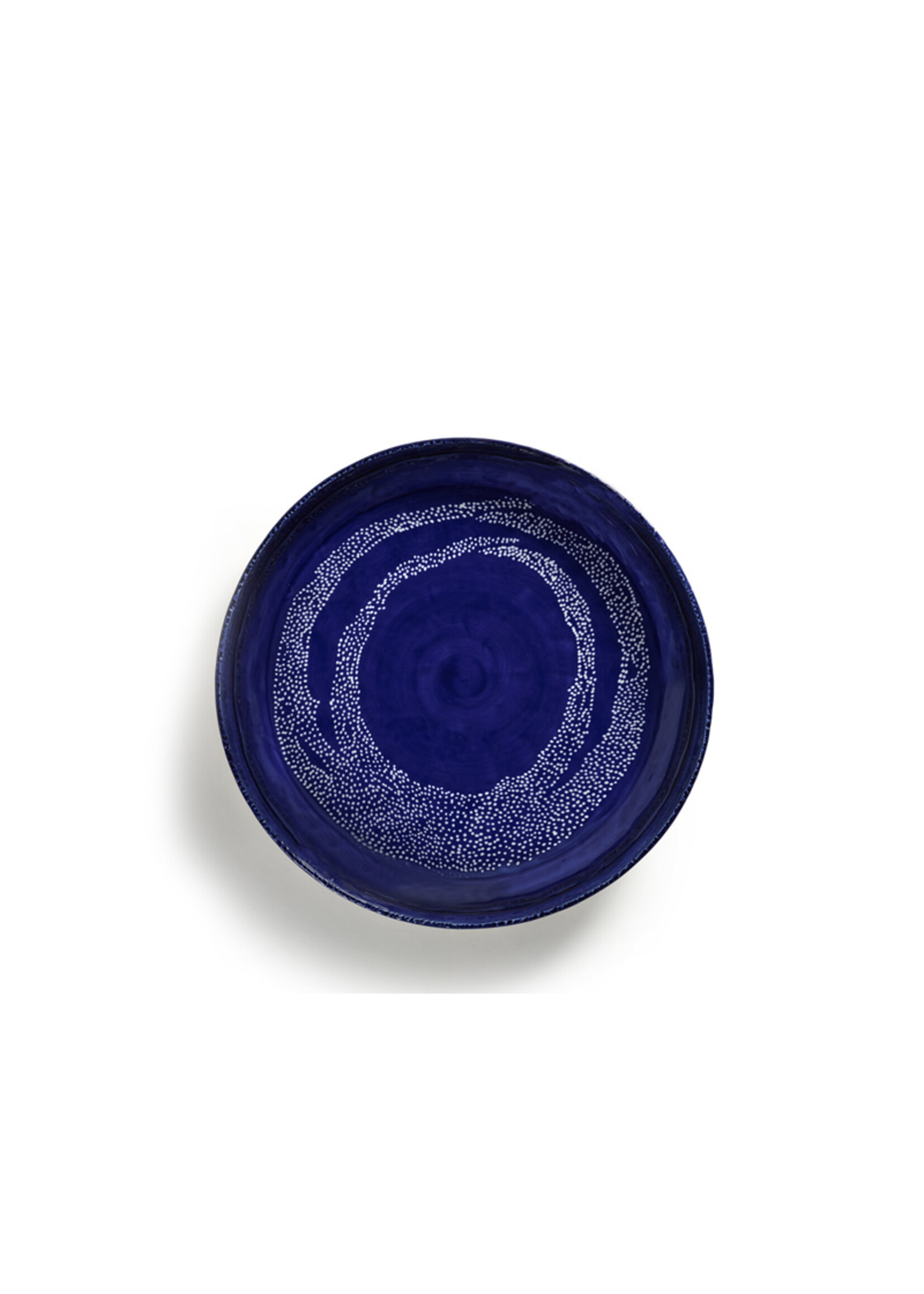 Serax Feast - Serveerschaal - Lapis Lazuli Swirl Dots Wit - D35