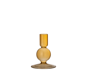 Bloomingville Isse Candlestick Glass Brown