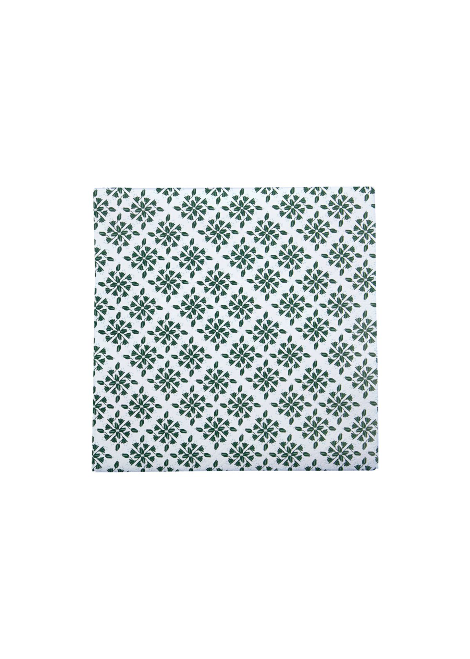 House Doctor Paper Napkins - Paper Bouquet Green - 40/40