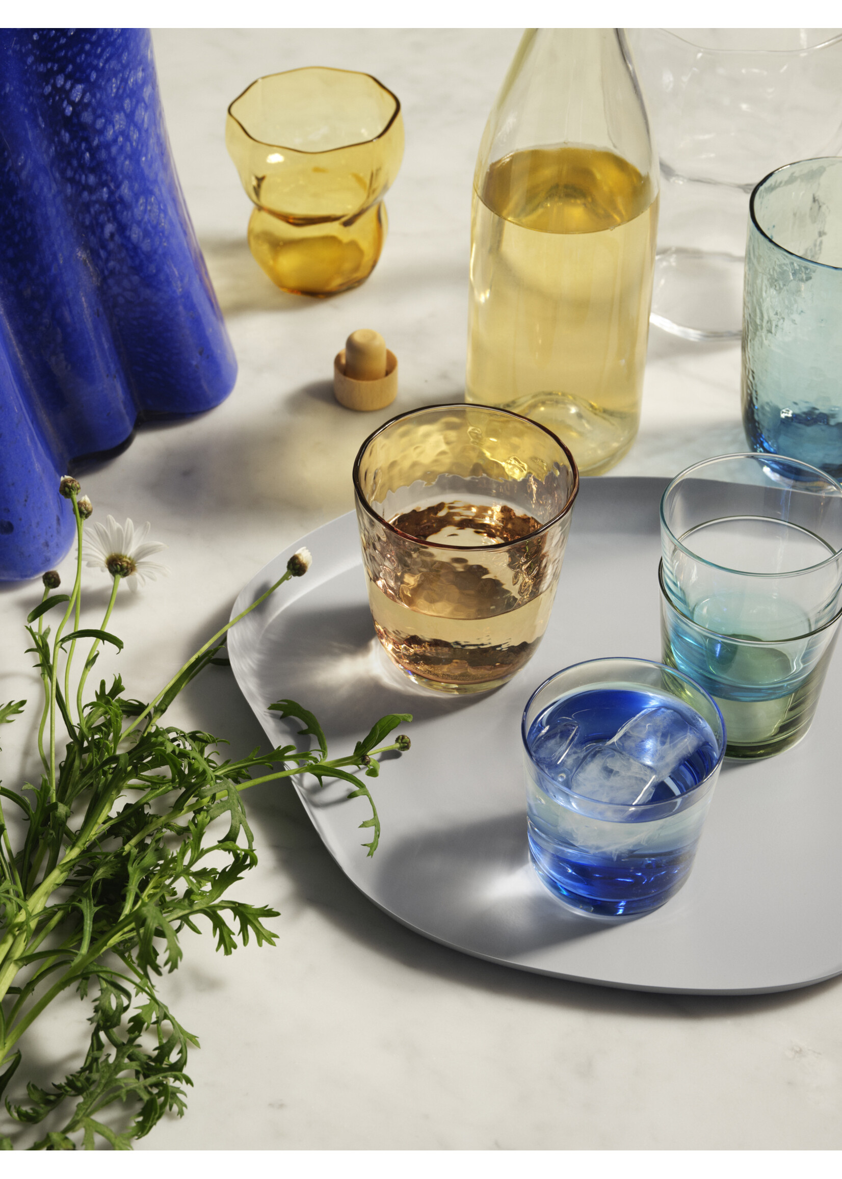 Broste CPH Hue - Tumbler - Clear Blue - 15 cl