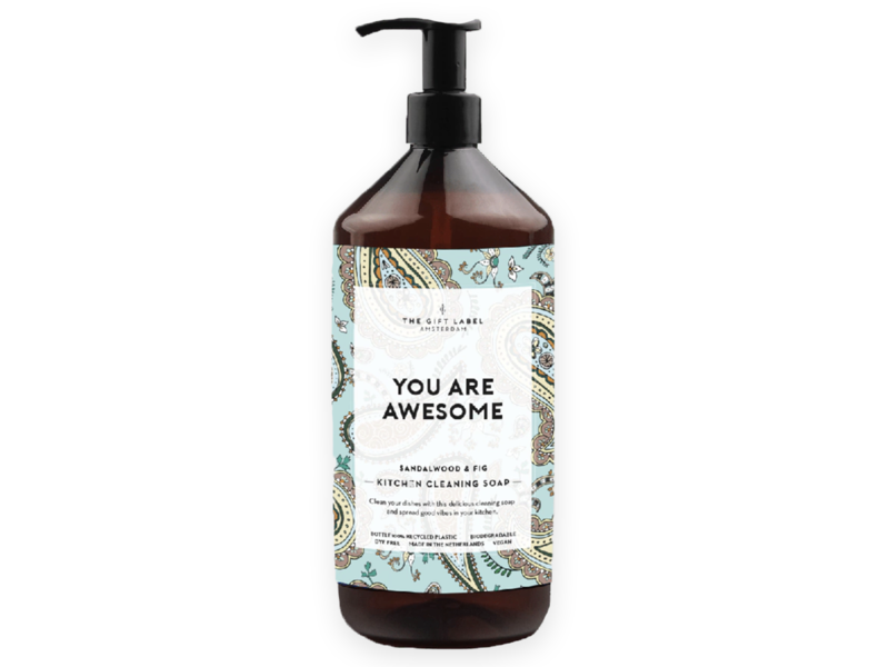 The Gift Label The Gift Label Keuken Afwas ZeepYou Are Awesome 1000 ml