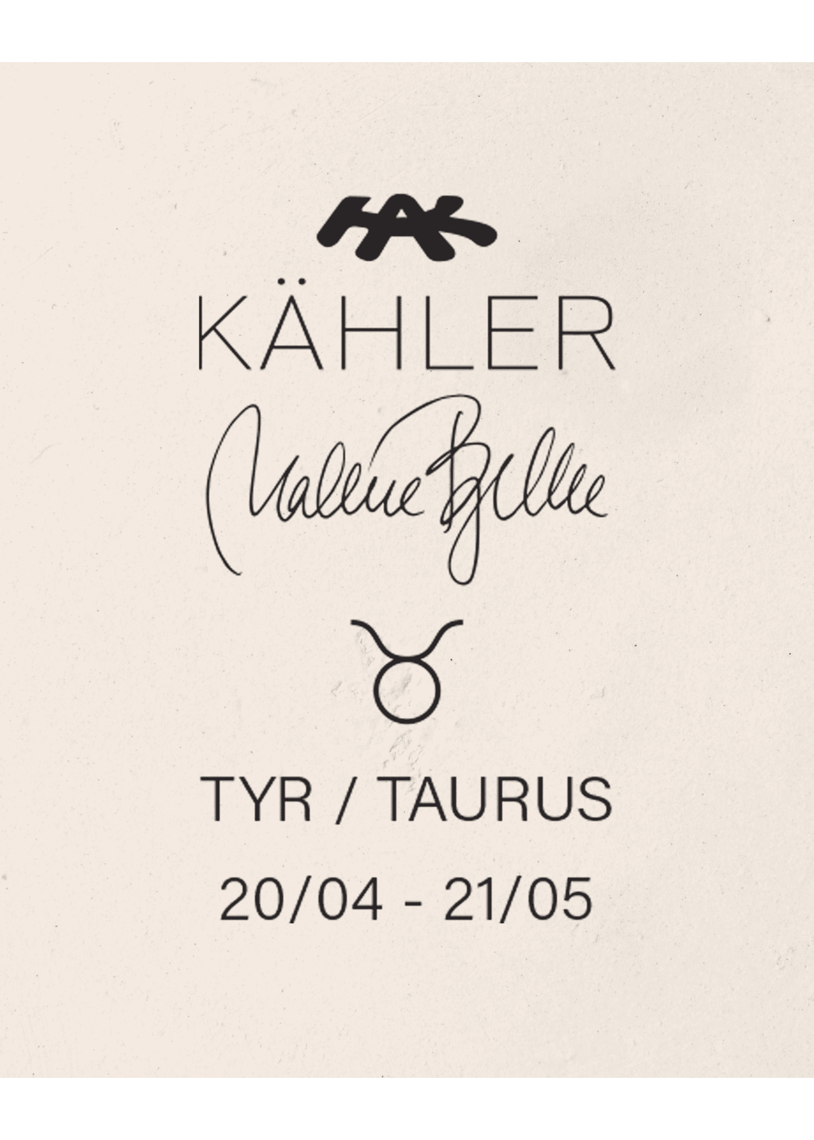 Kähler Character - Astro - Taurus