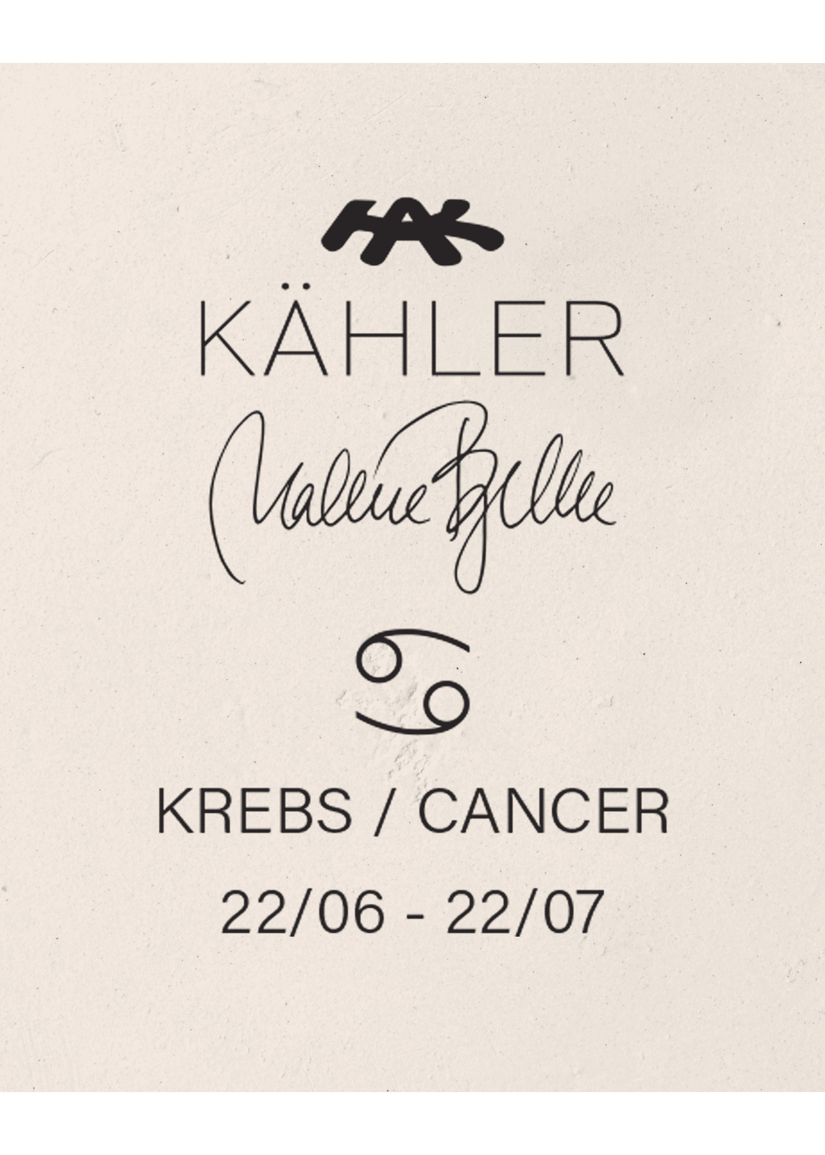 Kähler Character - Astro - Cancer
