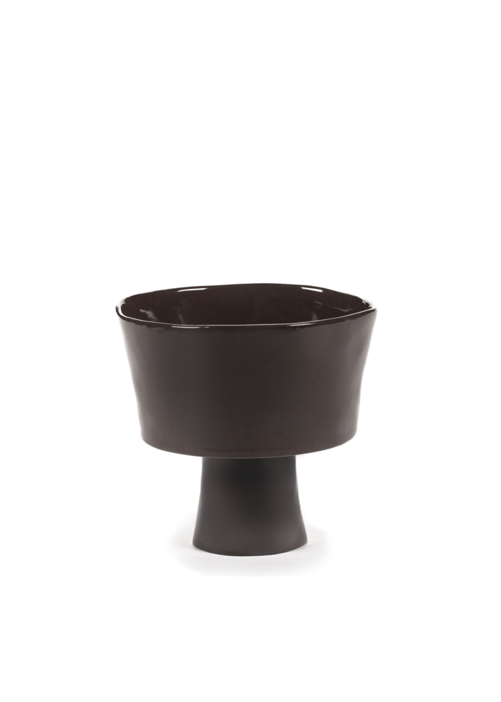 Serax La Mère - High Bowl on Foot - Ebony - 18/16