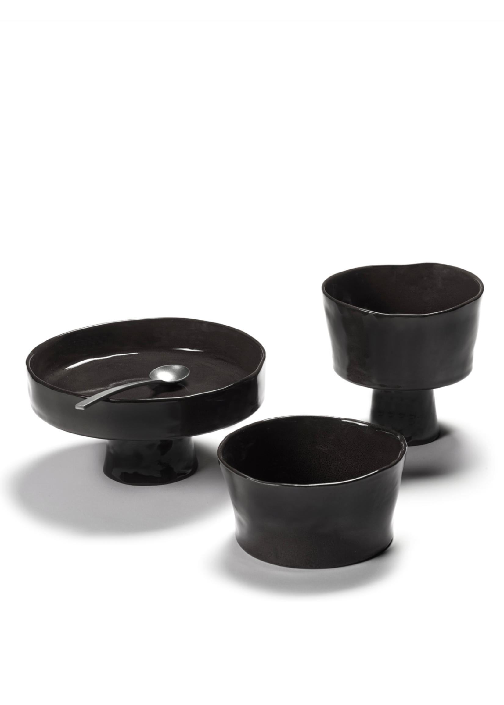 Serax La Mère - High Bowl on Foot - Ebony - 18/16