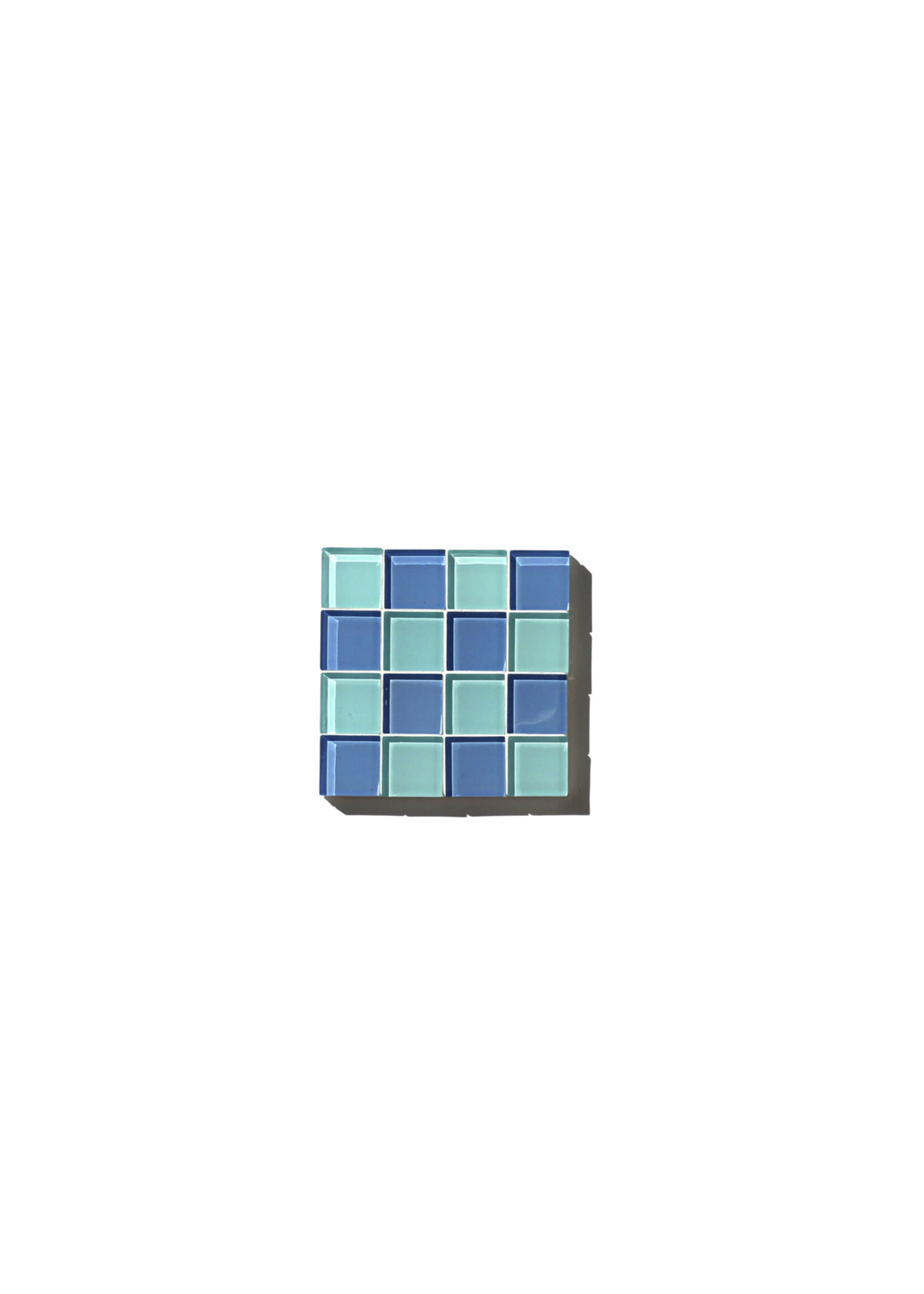 Studio Matrix Tiles - Coaster - Dark Blue - Light Blue