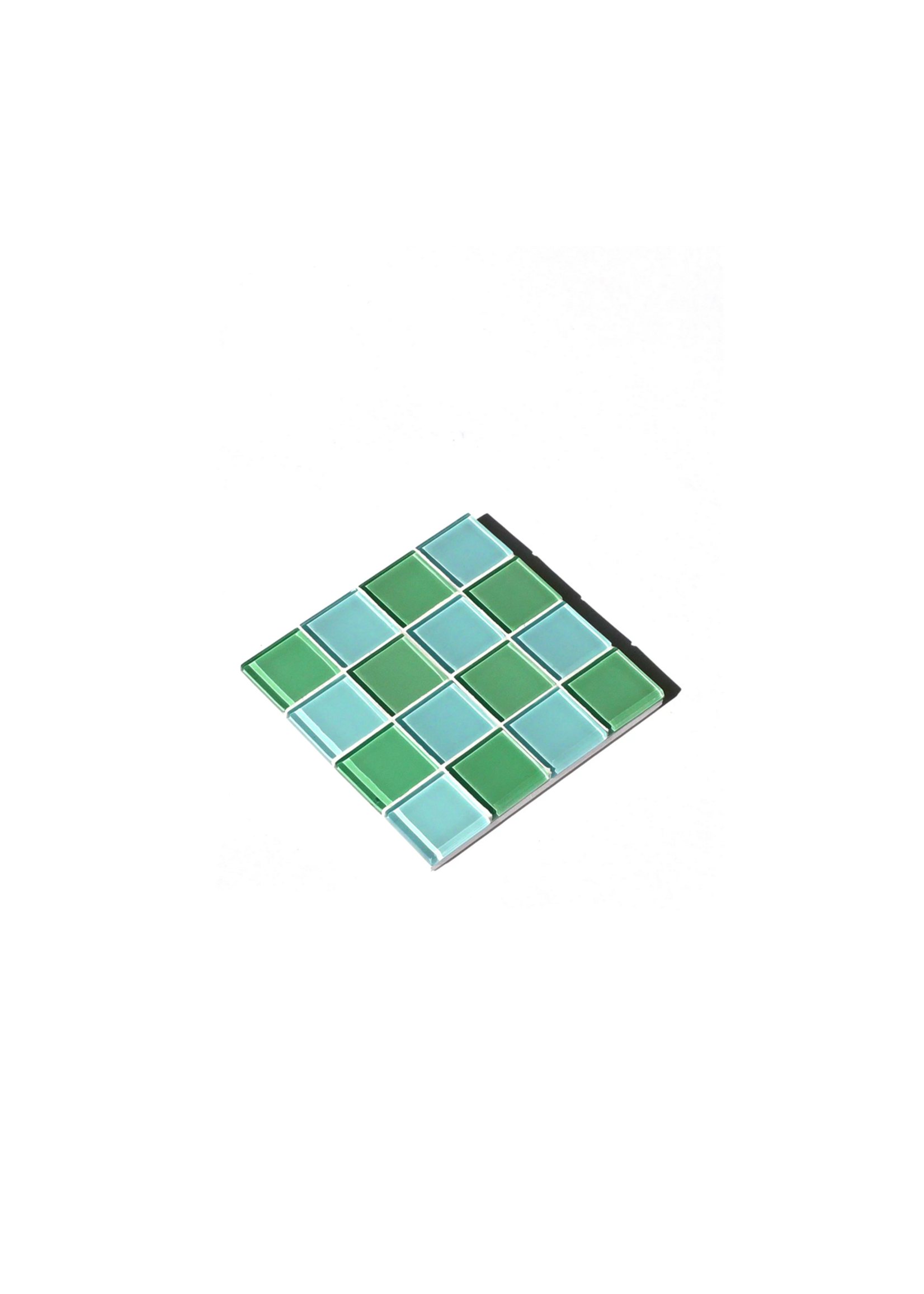 Studio Matrix Tiles - Coaster - Light Blue - Green