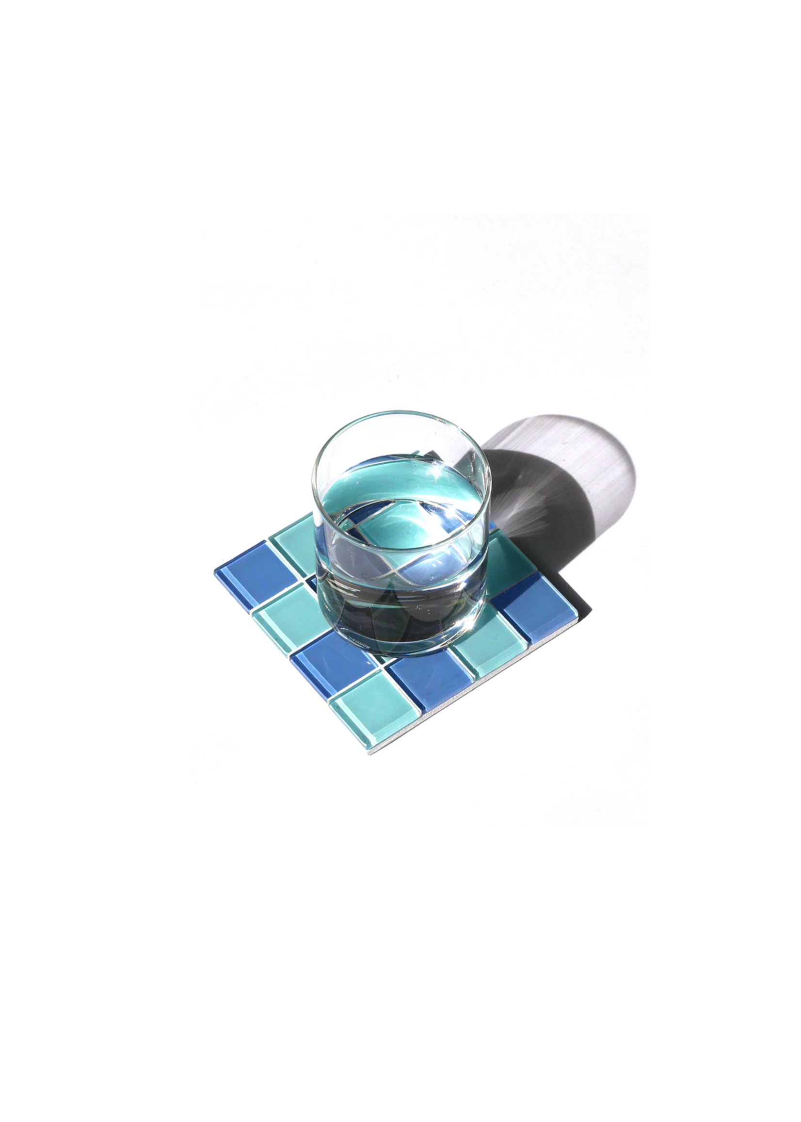 Studio Matrix Tiles - Coaster - Dark Blue - Light Blue