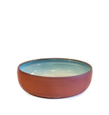 AB Ceramics Handmade Serving Bowl Red/Floating Blue